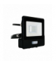 Projektor LED z czujnikiem ruchu 10W 735lm 6500K Dioda SAMSUNG IP65 Kabel 1m Czarny 5 Lat Gwarancji V-TAC 20282