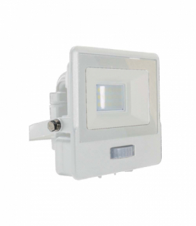 Projektor LED z czujnikiem ruchu 10W 735lm 4000K Dioda SAMSUNG IP65 Biały 5 Lat Gwarancji V-TAC 20269