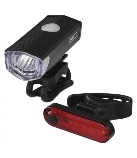 Ładowalne lampy rowerowe komplet przód + tył, 90 lm EMOS P3923