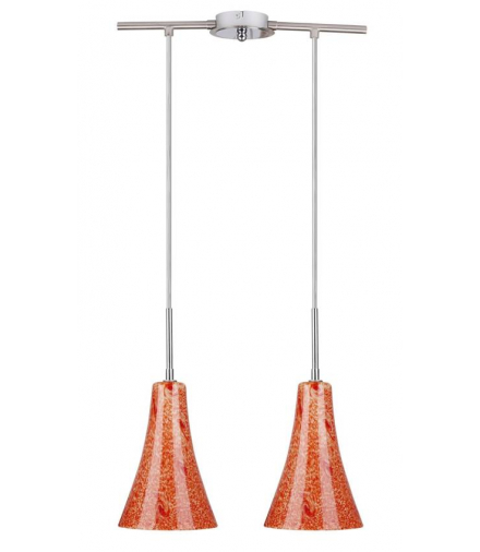 RUFI LAMPA WISZĄCA 2X40 W E14 CHROM/SATYNA NIKIEL