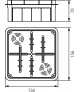 Puszka podtynkowa Pp/t 7 (156x156x68,5), biała pokrywa, zaślepka tekturowa, IP40
