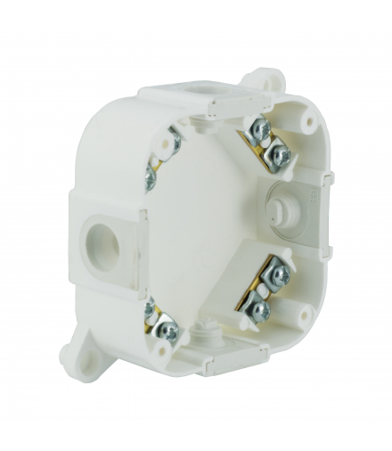Puszka Instalacyjna biała VP-74 z zaciskami 1-4 mm, dekiel na 4 wkręty, IP44, 88x88x40mm
