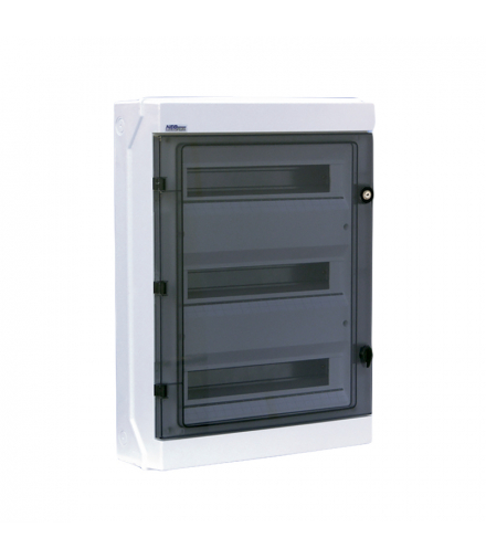 Rozdzielnica hermetyczna RH-54/3Z (z zamkiem), listwy zaciskowe, wspornik TH35, IK07, 1000V DC, IP65