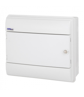 Rozdzielnica hermetyczna RHp-12/ZB (z zamkiem, drzwi białe ABS), IP65