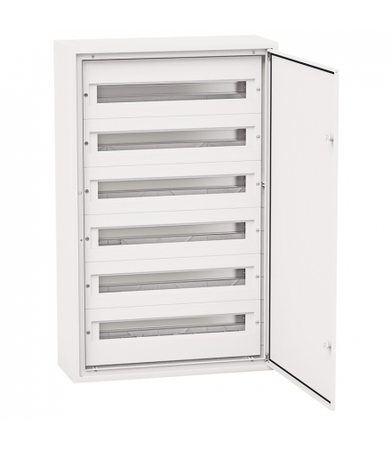 Rozdzielnica Podtynkowa DARP-144 QUITELINE (6x24), drzwi aluminiowe lakierowane, etykiety opisowe, aluminiowa szyna TH