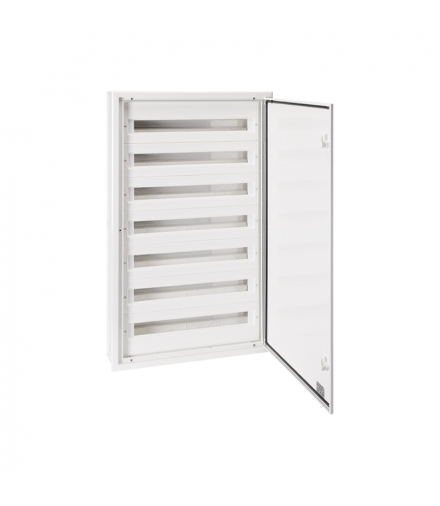 Rozdzielnica Podtynkowa DARP-168 QUITELINE (7x24), drzwi aluminiowe lakierowane, etykiety opisowe, aluminiowa szyna TH