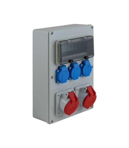 Rozdzielnica budowlana RB-1616, IP44, 2x16A/5P, 3xGS