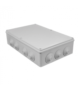 Puszka Hermetyczna PH-6C.3P z zamocowanymi elastycznymi dławikami PE, płyta PMT-6, IP65, IK07, ABS