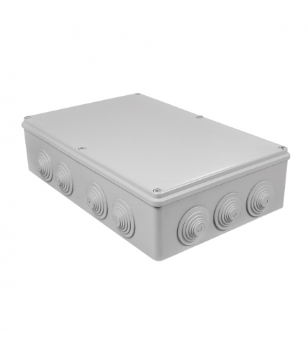 Puszka Hermetyczna PH-6C.3P z zamocowanymi elastycznymi dławikami PE, płyta PMT-6, IP65, IK07, ABS