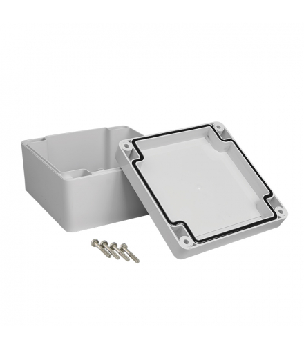 Puszka Hermetyczna Przemysłowa PHP-105, z uszczelką wylewaną, pokrywa na wkręty, szara, IP67