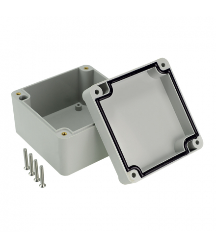 Puszka Hermetyczna Przemysłowa PHP-111, z uszczelką wylewaną, pokrywa na wkręty, szara, IP67