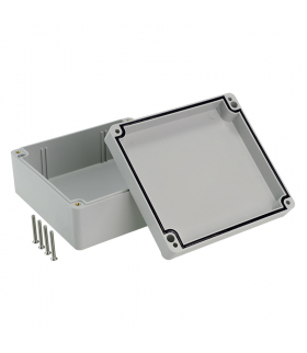 Puszka Hermetyczna Przemysłowa PHP-59, z uszczelką wylewaną, pokrywa na wkręty, szara, IP67