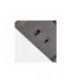Przedłużacz biurkowy wpuszczany PRESTINO, 2x gniazdo schuko,USB A+C, RJ45, HDMI, kabel 1.5m, srebrny GTV AE-PB2SPRES-53