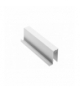 Profil aluminiowy listwa dolna FLAT LINE 10, L 2,35m, kolor srebrny - anodowany GTV A-LD10FL-235-05