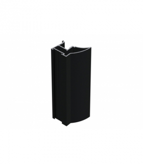 Profil aluminiowy rączka NOVO 10 mm/4 mm, L 2,7 m, kolor czarny - anodowany GTV A-R10NOV-270-20M