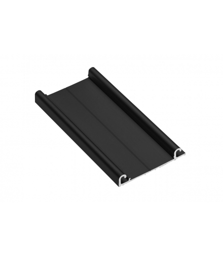 Profil aluminiowy tor dolny EVO, L 2,35 m, kolor czarny - anodowany GTV A-TDEVO-235-20M
