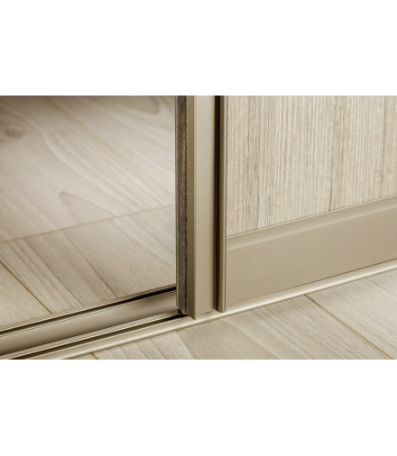 Profil aluminiowy tor dolny PRO, L 2,35 m, kolor szampan - anodowany GTV A-TDPRO-235-90