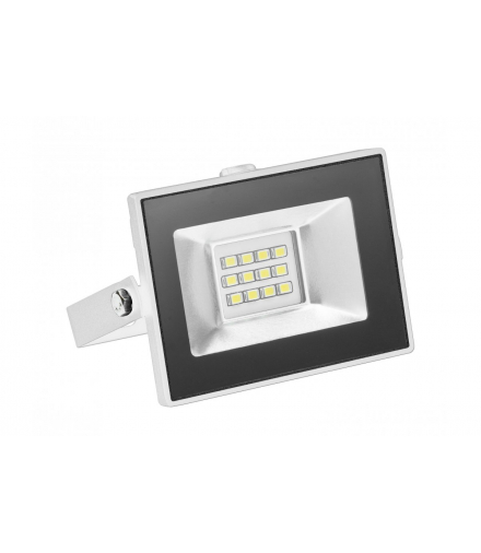 G-TECH Naświetlacz LED 10W, 700lm AC220-240V, 50/60 Hz, PF powyżej 0,9, RA powyżej 80, IP65, 120°, 6400K, biały GTV GT-FBX10W-64
