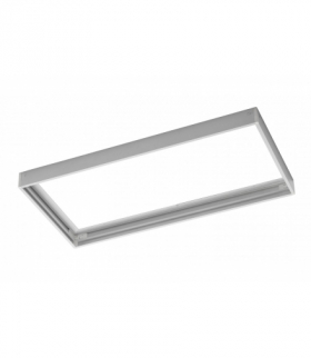 G-TECH Rama do montażu natynkowego paneli LED 30x60cm (TYPU KING, PRINCE, INNOVO), bez śrub, biała GTV GT-RM30X60-00