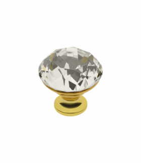 Gałka Crystal Palace B 30 mm (GOLD/ZŁOTY + CRYSTAL) GTV GZ-CRPB30-03