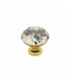 Gałka Crystal Palace B 30 mm (GOLD/ZŁOTY + CRYSTAL) GTV GZ-CRPB30-03