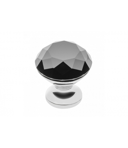Gałka Crystal Palace B 30 mm (CHROME + BLACK CRYSTAL) GTV GZ-CRPB30-A1