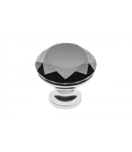 Gałka Crystal Palace B 40 mm (CHROME + BLACK CRYSTAL) GTV GZ-CRPB40-A1