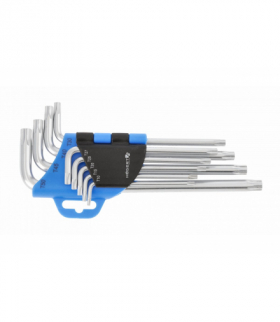 Klucze tamper torx CrV, długie 9 szt. GTV HT1W809