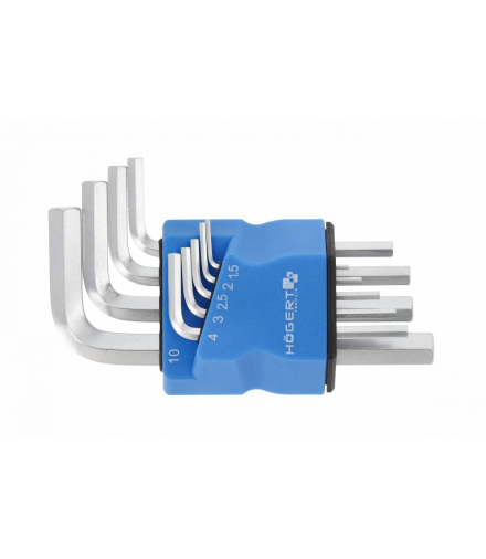 Klucze sześciokątne S2, 9 szt. krótkie GTV HT1W820