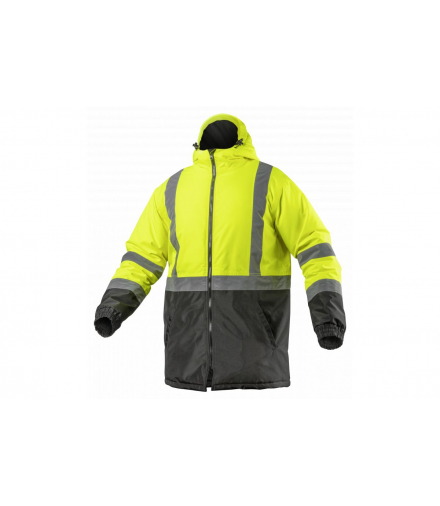 LEDA kurtka ostrzegawcza parka ocieplana żółty 3XL GTV HT5K330-3XL