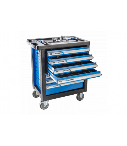 Szafka narzędziowa 7 szuflad z narzędziami 166 elementów GTV HT7G054