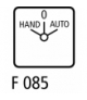 TM-1-15431/EZ - Przełącznik, 1b, Iu 10A, TC RĘCZNIE-0-AUTO, 45°, bez samopowrotu, 30x30mm, montaż centralny Eaton 000691