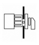 T3-3-8228/EZ - Przełącznik nawrotny, 3b, Ie 25A, TC 1-0-2, 45°, Z samopowrotem, 48x48mm, montaż centralny Eaton 000695