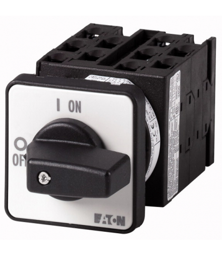 T0-5-15876/E - Przełącznik nawrotny gwiazda-trójkąt, 3b, Ie 12A, TC D-Y-0-Y-D, 45°, bez samopowrotu, 48x48mm, montaż Eaton 00089