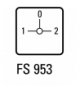 T3-4-8294/Z - Przełącznik, 4b, Ie 25A, TC 1-0-2, 90°, bez samopowrotu, 48x48mm, montaż pośredni Eaton 004886