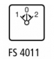 T3-1-8214/E - Przełącznik, 1b, Ie 25A, TC 1-0-2, 45°, Z samopowrotem, 48x48mm, montaż Eaton 009632