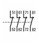 04DILE - Moduł wyłącznika pomocniczego, 4-biegunowe, 4 R, Mocowanie do płyty czołowej, Zaciski śrubowe, DILE(E)M, DILER Eaton 01