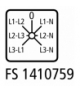 T0-3-8007/IVS - Przełącznik woltomierza, 3b+N, TC faza/faza-0-faza/N, 45°, 45x45mm, REG Eaton 012759