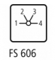 T0-2-8231/EZ - Łącznik zakresowy, 1b, Ie 12A, TC 1-4, 60°, bez samopowrotu, 48x48mm, montaż centralny Eaton 015123