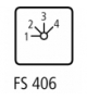 T0-6-8271/E - Łącznik zakresowy, 3b, Ie 12A, TC 1-4, 45°, bez samopowrotu, 48x48mm, montaż Eaton 015124