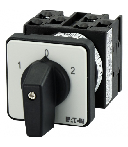T0-3-8212/E - Przełącznik, 3b, Ie 12A, TC 1-0-2, 45°, bez samopowrotu, 48x48mm, montaż Eaton 029353