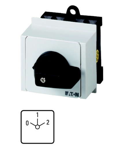 T0-4-8440/IVS - Przełącznik liczby biegunów, dahlander, 3b, Ie 12A, TC 0-1-2, 45°, 45x45mm, REG Eaton 029358