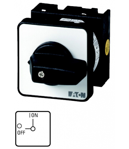 T0-2-15679/E - Rozłącznik ZAŁ-WYŁ, 3b+1ZZ, Ie 12A, TC 0-1, 90°, 48x48mm, montaż Eaton 029387