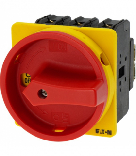 P3-63/EA/SVB - Wyłącznik główny, P3, 63 A, montaż, 3-biegunowe, Funkcja WYŁĄCZNIKA AWARYJNEGO, z czerwonym uchwytem obrotowym i 