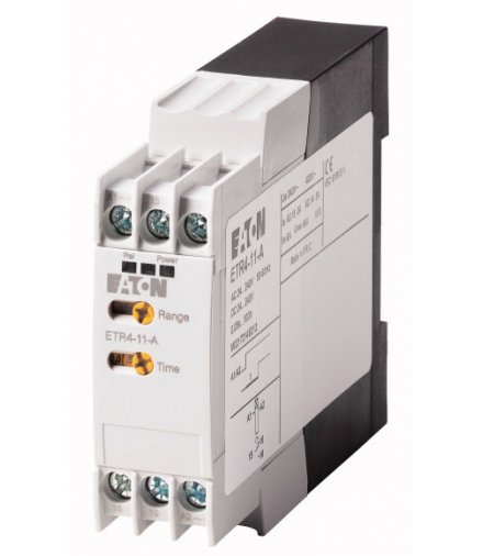 ETR4-11-A - Przekaźnik czasowy, 1W, 0.05s-100h, 24-240V50/60Hz, 24-240VDC, O opóźnionym zadziałaniu Eaton 031882