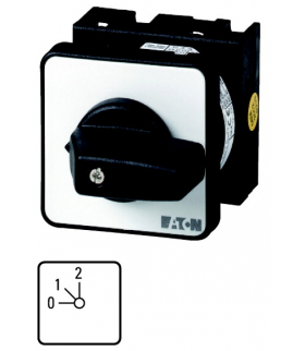 T0-3-8280/E - Łącznik zakresowy, 3b, Ie 12A, TC 0-2, 45°, bez samopowrotu, 48x48mm, montaż Eaton 034106