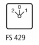 T0-3-15423/E - Przełącznik grup, 3b, Ie 12A, TC 2-0-1, 45°, bez samopowrotu, 48x48mm, montaż Eaton 034109