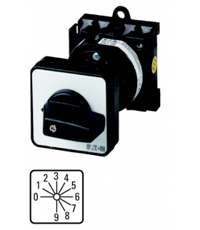 T0-4-15602/Z - Łącznik kodujący, Ie 12A, BCD podwójny, TC 0-9, 30°, bez samopowrotu, 48x48mm, montaż centralny Eaton 038860