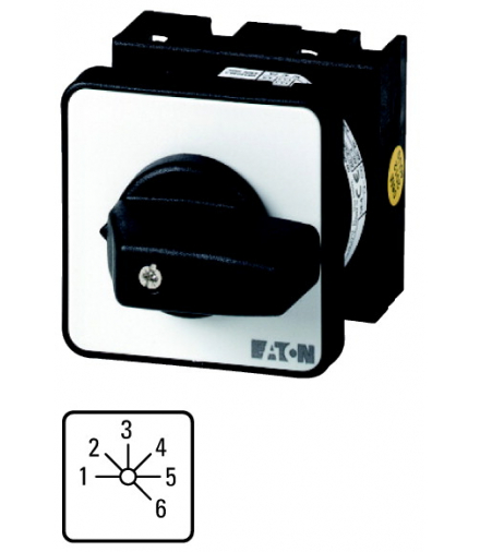 T0-3-8233/EZ - Łącznik zakresowy, 1b, Ie 12A, TC 1-6, 45°, bez samopowrotu, 48x48mm, montaż centralny Eaton 043599