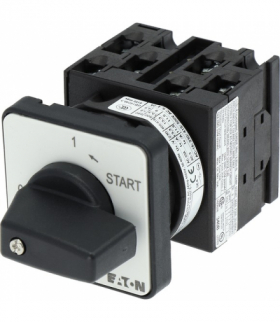 T0-3-15513/E - Przełącznik szeregowy, 1b, Ie 12A, TC 0-1-1+2-2, 90°, bez samopowrotu, 48x48mm, montaż Eaton 048351